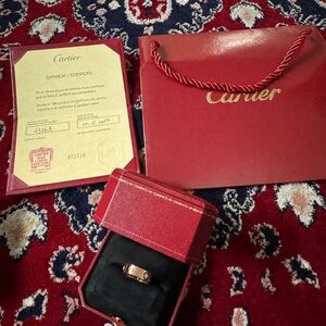 Cartier Love Ring in Red Box with Certificate